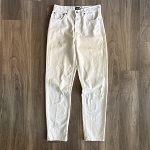 Vintage Gap Jeans Women's Size 8 Long Classic Fit White Patched 1990s Worn 28x30